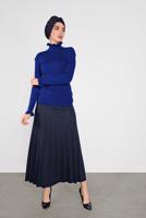 Tesettür giyim LACİVERT FIRFIRLI TRİKO BOĞAZLI KAZAK 4302 