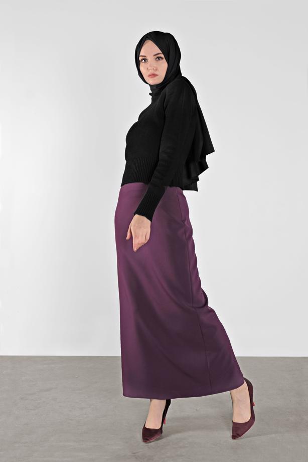 Hijab clothing BLACK CREW-NECK KNITWEAR 4526 - TRENDTESETTÜR