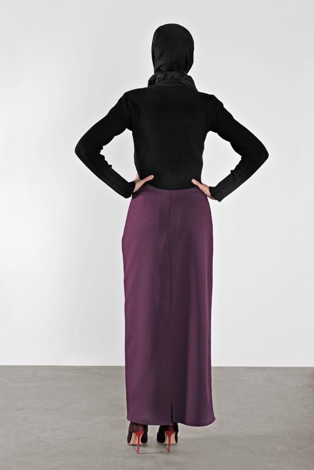 Hijab clothing BLACK CREW-NECK KNITWEAR 4526 - TRENDTESETTÜR