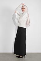 Tesettür giyim KREM BİSİKLET YAKA TRİKO KAZAK 4526 