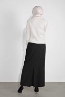 Tesettür giyim KREM BİSİKLET YAKA TRİKO KAZAK 4526 