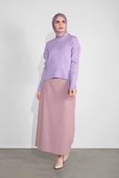 Vêtements hijab POURPRE PULL EN TRICOT À COL ROND 4526