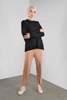 Vêtements hijab NOIR PULL EN TRICOT À VERROTERIES 5605