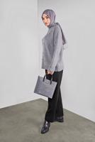 Tesettür giyim GRİ TAŞLI TRİKO KAZAK 5605 