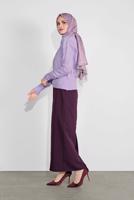 Tesettür giyim MOR BİSİKLET YAKA TRİKO KAZAK 6106 