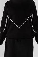 Tesettür giyim SİYAH ÇİZGİLİ KAZAK 8426