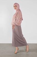 Tesettür giyim PUDRA ÇİZGİLİ KAZAK 8426