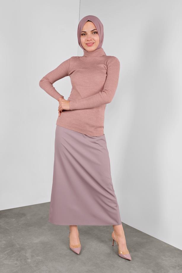 Vêtements hijab POUDRE PULL EN TRICOT À CÔTELÉ 9002  - TRENDTESETTÜR