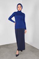 Tesettür giyim LACİVERT FİTİLLİ TRİKO KAZAK 9002