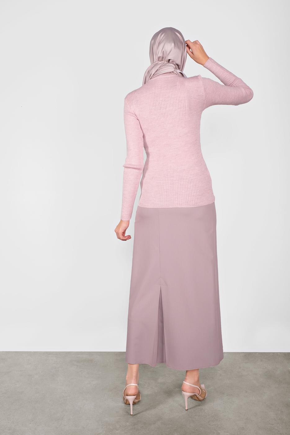 Vêtements hijab POUDRE PULL EN TRICOT À CÔTELÉ 9202