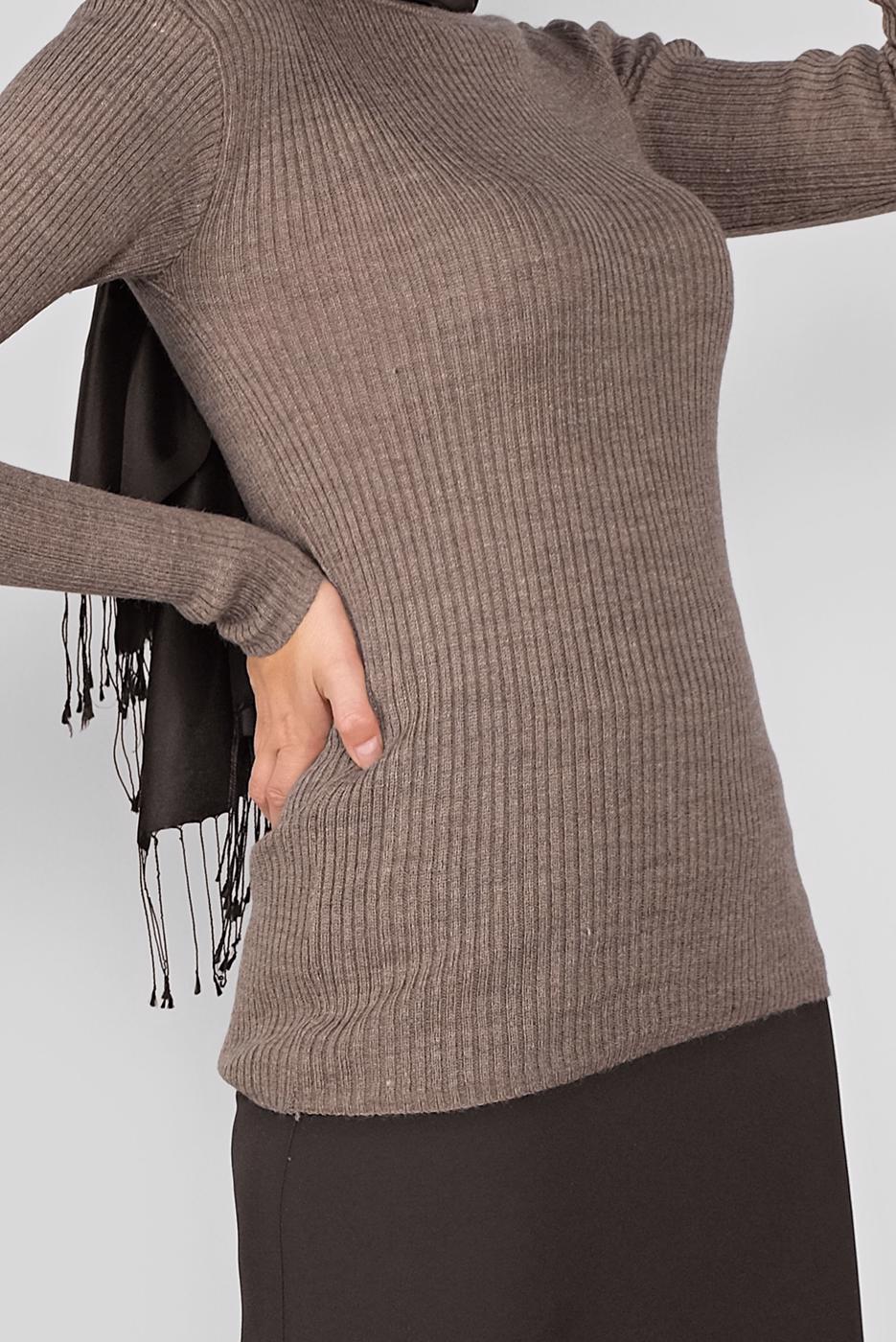 Hijab clothing MINK TURTLENECK RIBBED KNIT SWEATER 9202