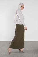 Tesettür giyim KREM FİTİLLİ KAZAK 9426 