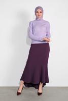 Vêtements hijab POURPRE PULL EN TRICOT À CÔTELÉ 9426