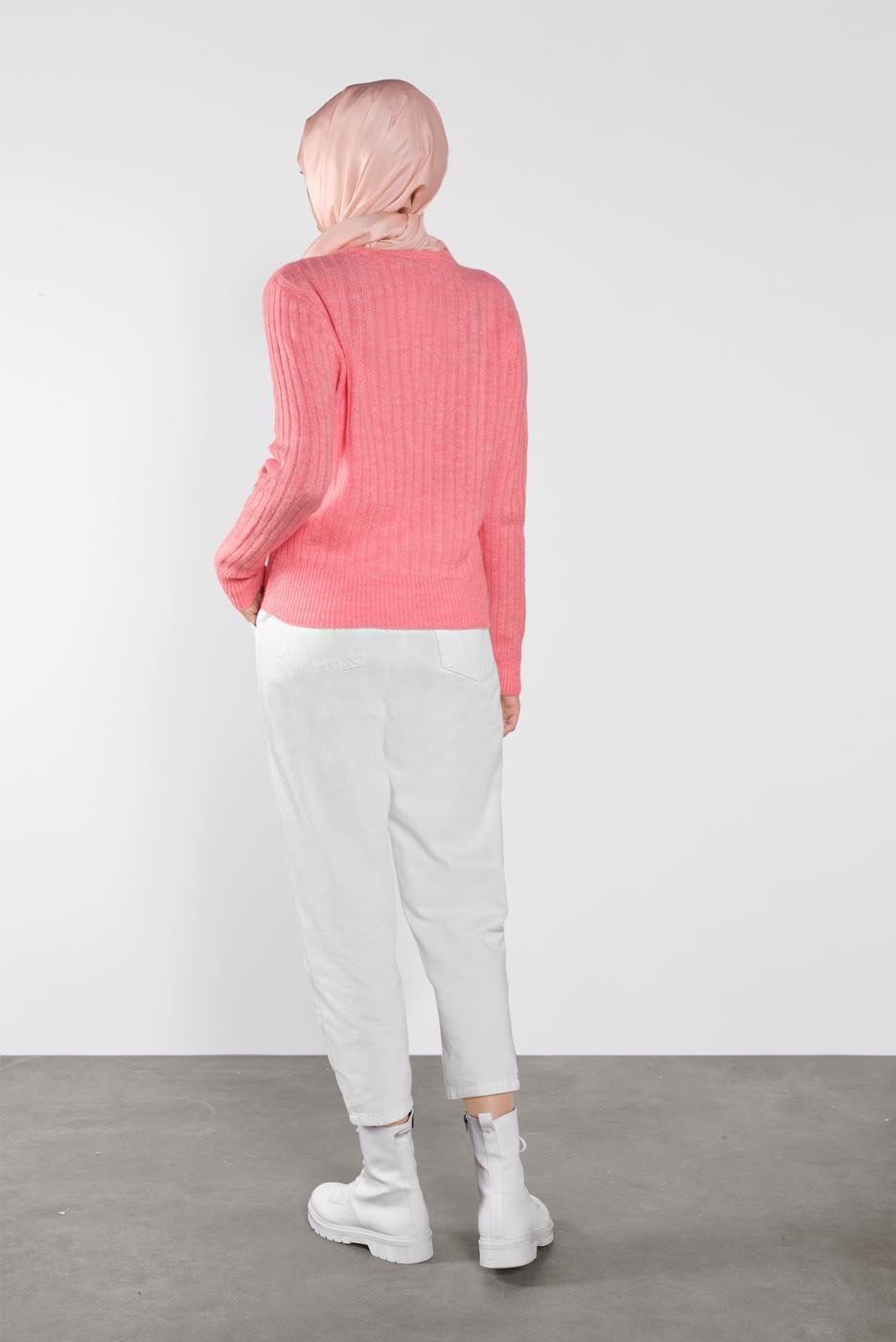 Vêtements hijab CORAIL PULL EN TRICOT À CÔTELÉ 9426 