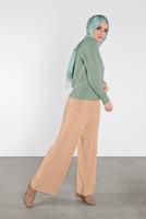 Tesettür giyim YEŞİL FİTİLLİ KAZAK 9426 