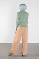 Tesettür giyim YEŞİL FİTİLLİ KAZAK 9426 