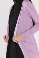 Tesettür giyim MOR CEPLİ TRİKO HIRKA 15441