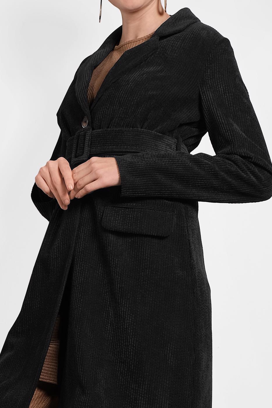 Tesettür giyim SİYAH ALVİNA FİTİLLİ KADİFE CEKET  40351  