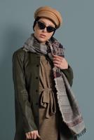 Tesettür giyim HAKİ ALVİNA BİSİKLET YAKA DERİ CEKET 40375