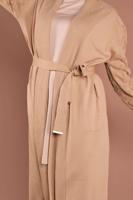 Tesettür giyim KAHVE KOLLARI ÖRGÜ TRİKO HIRKA 42441 