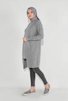 Hijab clothing GREY KNIT CARDIGAN 64441