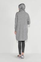 Hijab clothing GREY KNIT CARDIGAN 64441