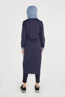 Tesettür giyim LACİVERT FERMUARLI KAPÜŞONLU CEKET 0729