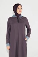 Vêtements hijab VERT VESTE ZIPPÉ À CAPUCHE 0729