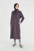 Vêtements hijab VERT VESTE ZIPPÉ À CAPUCHE 0729