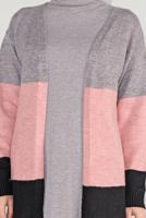 Tesettür giyim SİYAH RENKLİ TRİKO HIRKA 0817 