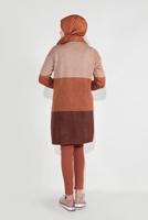 Tesettür giyim KAHVE RENKLİ TRİKO HIRKA 0817 
