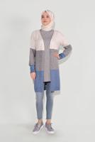 Tesettür giyim LACİVERT RENKLİ TRİKO HIRKA 0817 