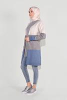 Tesettür giyim LACİVERT RENKLİ TRİKO HIRKA 0817 