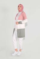 Tesettür giyim YEŞİL RENKLİ TRİKO HIRKA 0817 