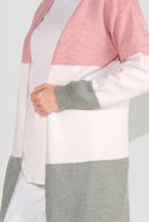 Tesettür giyim YEŞİL RENKLİ TRİKO HIRKA 0817 