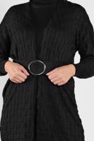 Tesettür giyim SİYAH TRİKO HIRKA 3202 