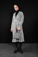 Tesettür giyim GRİ TRİKO HIRKA 3202 