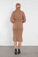 Tesettür giyim KAHVE TRİKO HIRKA 3202 