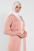 Tesettür giyim PUDRA TRİKO HIRKA 3202 