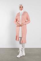 Tesettür giyim PUDRA TRİKO HIRKA 3202 