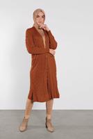 Tesettür giyim TABA TRİKO HIRKA 3202 