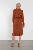 Tesettür giyim TABA TRİKO HIRKA 3202 