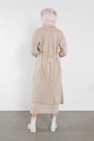 Hijab clothing BEIGE KNIT CARDIGAN 3202 