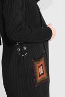 Tesettür giyim SİYAH DÜĞMELİ FİTİLLİ TRİKO HIRKA 3522