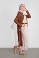 Hijab clothing TABA BUTTONED RIBBED TRICOT CARDIGAN 3522