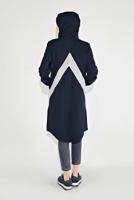 Tesettür giyim LACİVERT FERMUARLI KAPÜŞONLU SPOR CEKET 5829