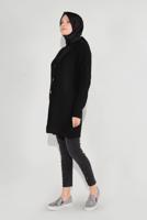 Vêtements hijab NOIR CARDIGAN À NERVURES À TRICOTÉ 6717