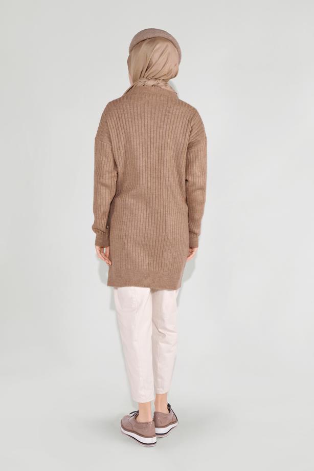 Vêtements hijab  RIBBED KNITTED CARDIGAN 6717 - TRENDTESETTÜR