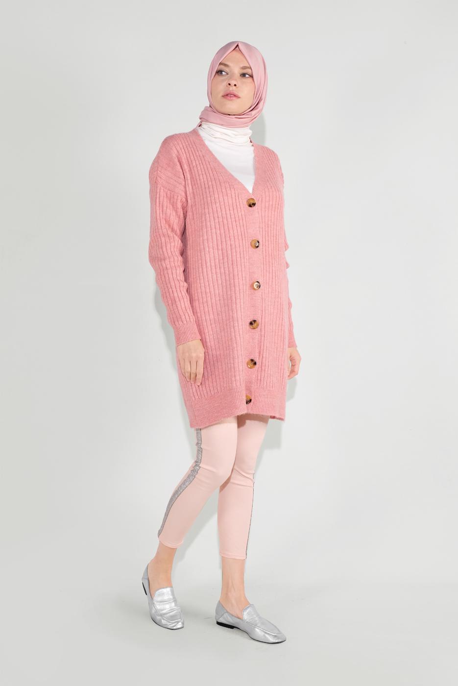 Vêtements hijab ROSE CARDIGAN À NERVURES À TRICOTÉ 6717