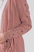 Tesettür giyim PUDRA KOLLARI BAĞCIKLI TRİKO HIRKA 7121 